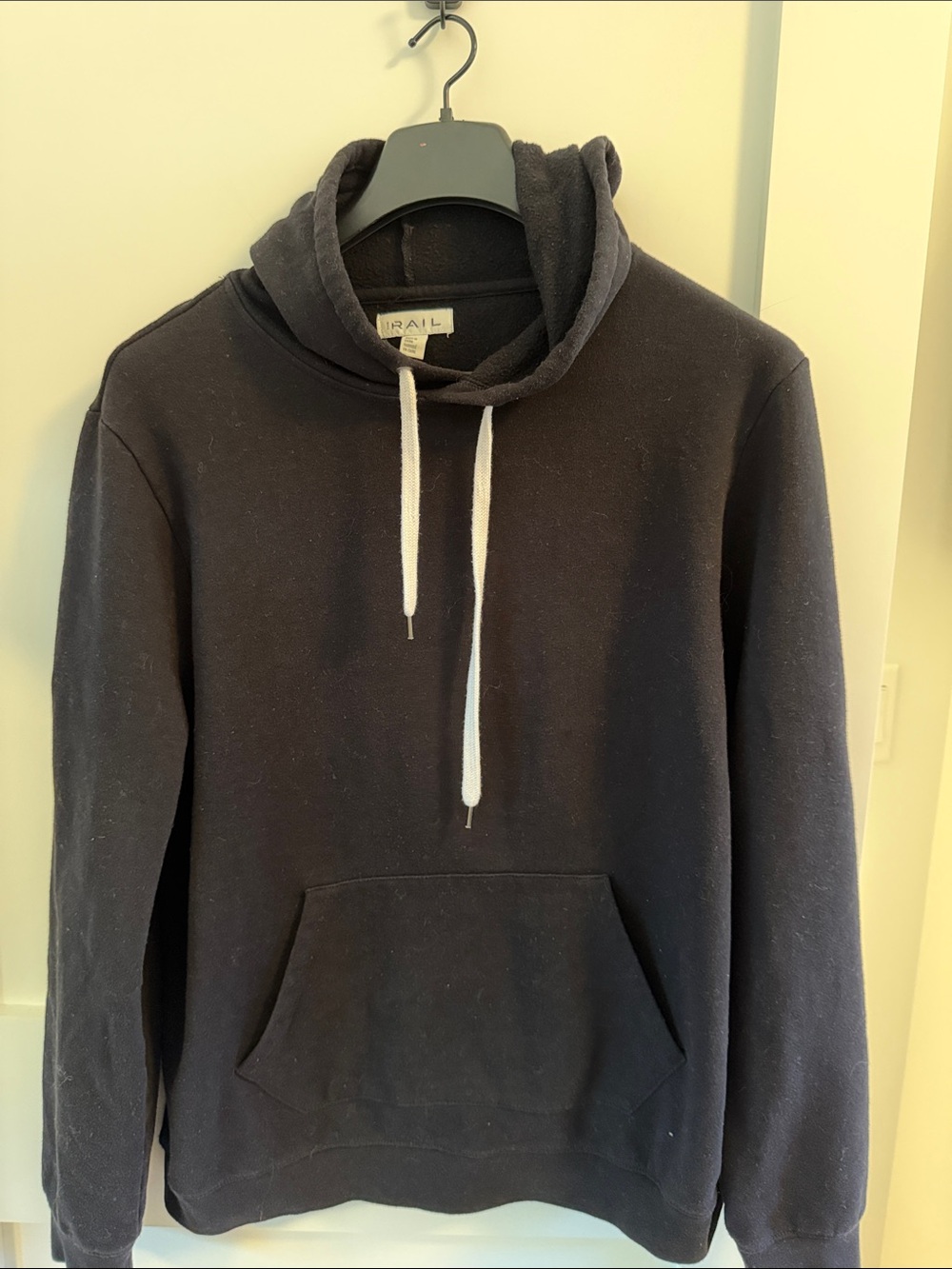 Comfy Black Men's Pullover Hoodie with Drawstring